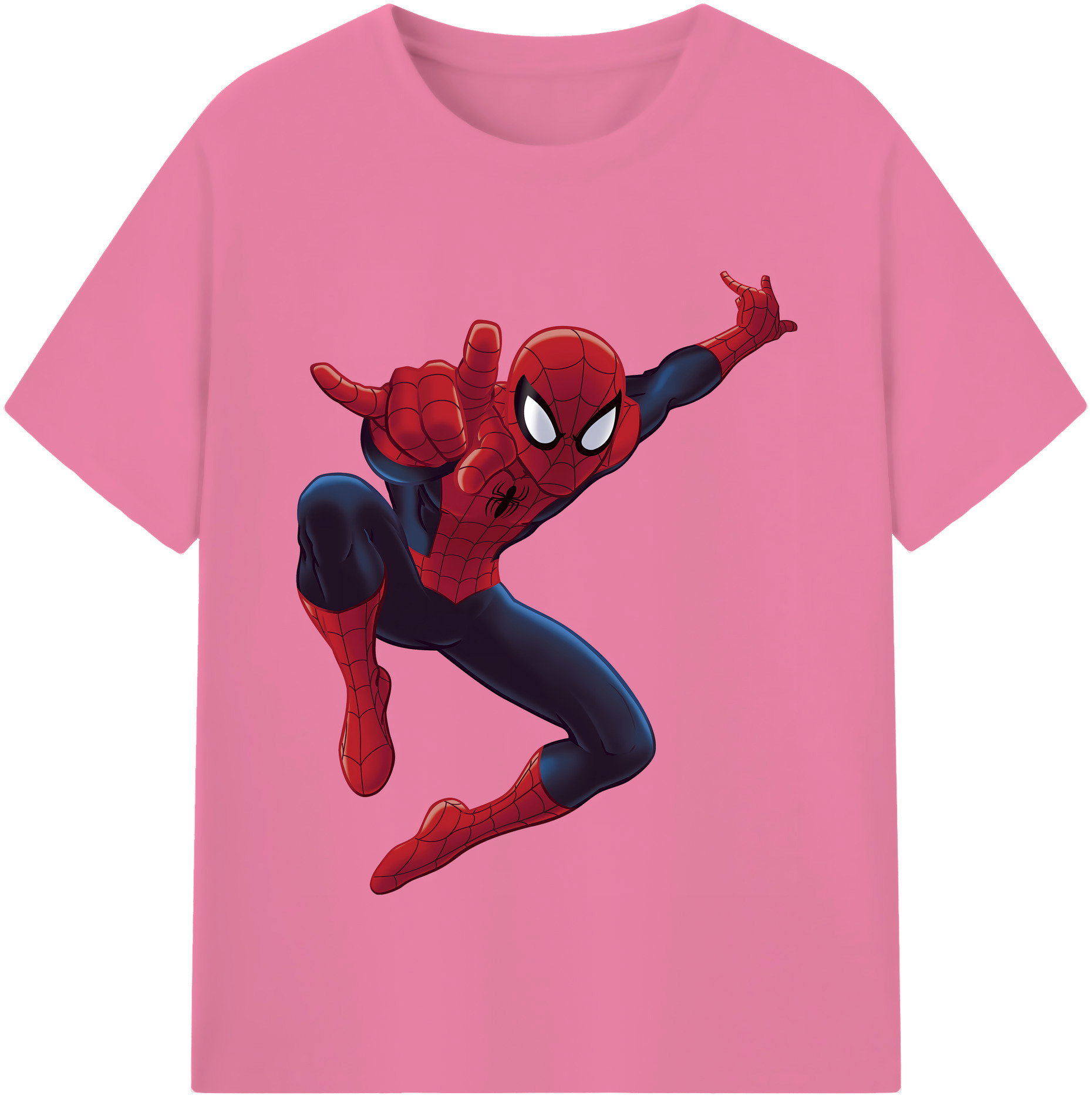 （画像用） Spider Man スパイダーマン 綿100％半袖Tシャツ（フロントプリント）